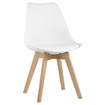 Стул с основой из пластика и мягким сиденьем Arvika White варинант исполнения - 1 | Loft Concept в Липецке