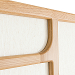 Ширма из массива дуба и ткани Arcuri Screen варинант исполнения - 5 | Loft Concept в Липецке