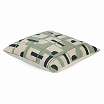 Подушка декоративная зеленого цвета с геометрическим рисунком Divine Abstractions варинант исполнения - 1 | Loft Concept в Липецке