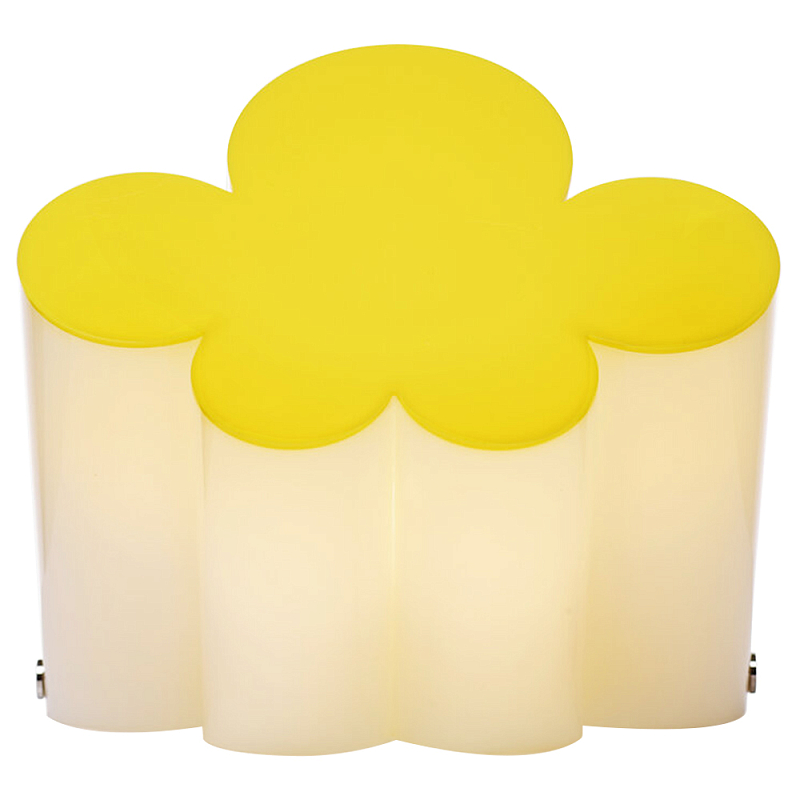 Настольная дизайнерская лампа Poltronova Passiflora Yellow Table Lamp Желтый Белый в Липецке | Loft Concept 