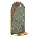 Настенный светильник зеленого цвета с бронзовой рамкой овальной формы с полкой Herbarium  варинант исполнения - 1 | Loft Concept в Липецке