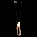 Подвесной светильник белого цвета с изогнутым плафоном Flow Loop варинант исполнения - 3 | Loft Concept в Липецке