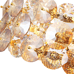 Люстра круглая золотого цвета с круглыми хрустальным элементами Solyria варинант исполнения - 7 | Loft Concept в Липецке