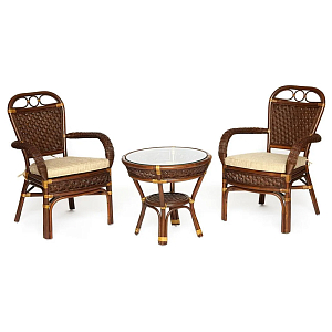 Комплект террасный из ротанга Eloise коричневый