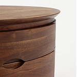 Прикроватный столик из дерева с 2-мя ящиками Moon Walnut Furniture варинант исполнения - 5 | Loft Concept в Липецке