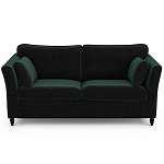 Диван с обивкой из велюра зеленый Gibbs Dark Green Sofa варинант исполнения - 1 | Loft Concept в Липецке