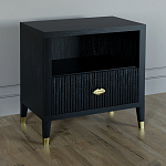 Прикроватная тумбочка с полкой Elsa Dreams Black варинант исполнения - 1 | Loft Concept в Липецке