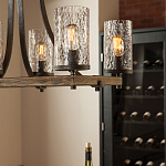 Люстра подвесная с восемью прозрачными стеклянными цилиндрическими плафонами в стиле лофт Feiss варинант исполнения - 8 | Loft Concept в Липецке