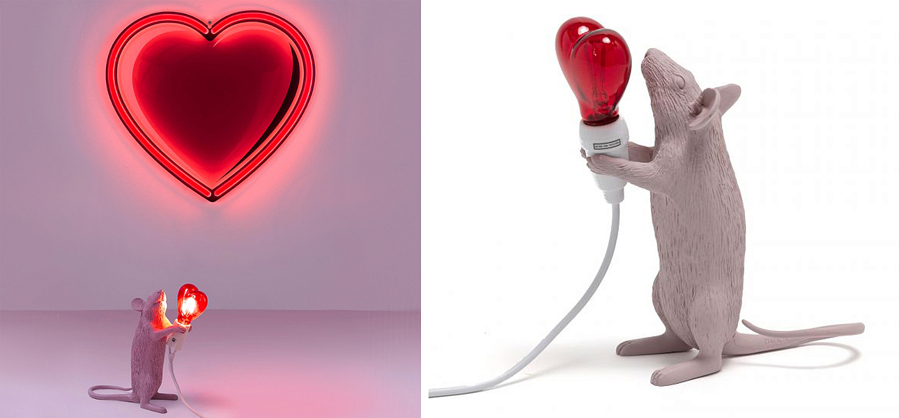 Настольная лампа Seletti Mouse Step Love USB Настольная лампа Seletti Mouse Step Love USB - Loft-Concept в Липецке