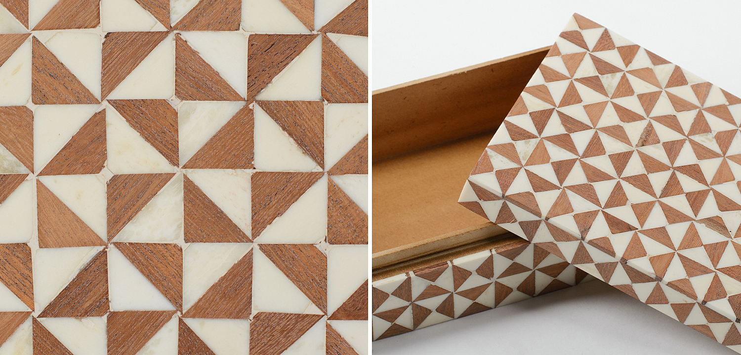 Шкатулка Wood Bone Inlay Box Шкатулка Wood Bone Inlay Box - Loft-Concept в Липецке