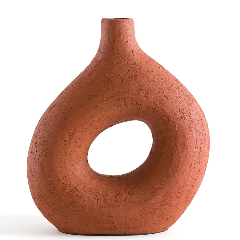 Ваза декоративная керамическая Ceramic Vase Белый Терракотовый в Липецке | Loft Concept 