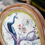 Стул из массива бука с изображением птиц и цветов Beige Green Chinoiserie Garden Chair варинант исполнения - 4 | Loft Concept в Липецке