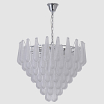 Люстра с подвесками из рифленного стекла в форме капель Textured Glass Chandelier варинант исполнения - 10 | Loft Concept в Липецке