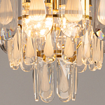 Люстра многоярусная с овальными прозрачными подвесками 28 см Harmonica варинант исполнения - 5 | Loft Concept в Липецке