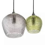 Подвесной светильник каскадный с 2-мя рельефными плафонами Cascade with Relief Lampshades варинант исполнения - 5 | Loft Concept в Липецке