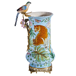 Ваза из фарфора с птицей на бронзовой ветке Garden of Eden варинант исполнения - 5 | Loft Concept в Липецке