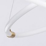 Люстра подвесная с двумя пересекающимися белыми светодиоидными кольцами Luke Lampco Tracer Lamp варинант исполнения - 7 | Loft Concept в Липецке