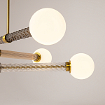 Люстра со стеклянными вставками Helios варинант исполнения - 3 | Loft Concept в Липецке