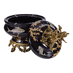 Шкатулка черного цвета с бронзовым ангелом Eden Garden варинант исполнения - 4 | Loft Concept в Липецке