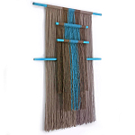 Дизайнерское Панно Макраме из хлопковых нитей Japan Wall Panel Blue варинант исполнения - 1 | Loft Concept в Липецке