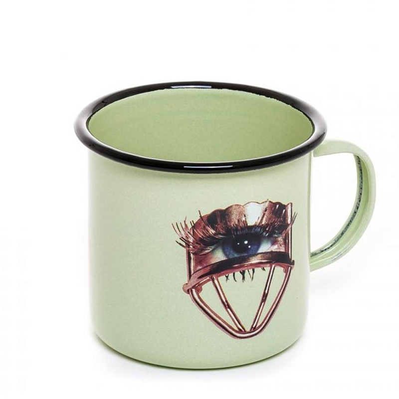 Кружка Seletti Mug Eye Салатовый Коричневый Кружка Seletti Mug Eye Салатовый Коричневый в Липецке | Loft Concept