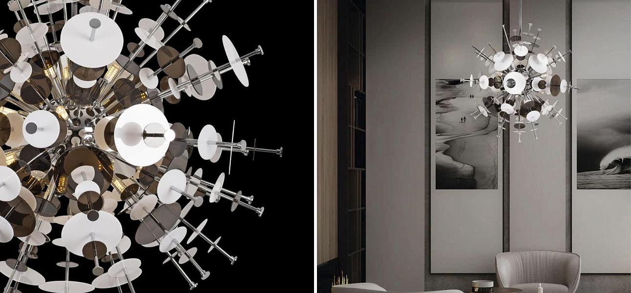 Люстра Dandelion Chrome диаметр 78 Люстра Dandelion Chrome диаметр 78 - Loft-Concept в Липецке