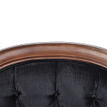 Кресло с мягкой обивкой из черного велюра на 4-х деревянных ножках Evelyn Classical Armchair варинант исполнения - 4 | Loft Concept в Липецке