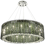 Круглая люстра с хрустальными подвесками хром Crystal Art Chrome Green Chandelier 16 варинант исполнения - 2 | Loft Concept в Липецке