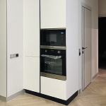 Угловой кухонный гарнитур Жемчужный белый Серый Clarke Kitchen Set White Grey варинант исполнения - 2 | Loft Concept в Липецке