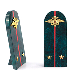 Сувенир Погон МВД из натурального камня змеевик Souvenir Epaulets варинант исполнения - 2 | Loft Concept в Липецке