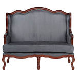 Диван двухместный из натурального бука цвета антрацит Solid Luxury варинант исполнения - 1 | Loft Concept в Липецке