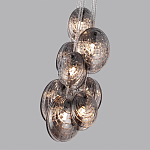 Люстра подвесная с 8-ю круглыми плафонами из рельефного стекла Disc Light варинант исполнения - 3 | Loft Concept в Липецке