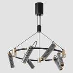 Люстра круглая с 9-ю цилиндрическими плафонами на магнитном креплении Bronze Concert варинант исполнения - 4 | Loft Concept в Липецке