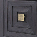 Тумба черная из дерева двухдверная Geometric Double Door Nightstand варинант исполнения - 2 | Loft Concept в Липецке