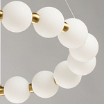 Люстра круглая с матовыми белыми шарами PEARLS Suspension варинант исполнения - 9 | Loft Concept в Липецке