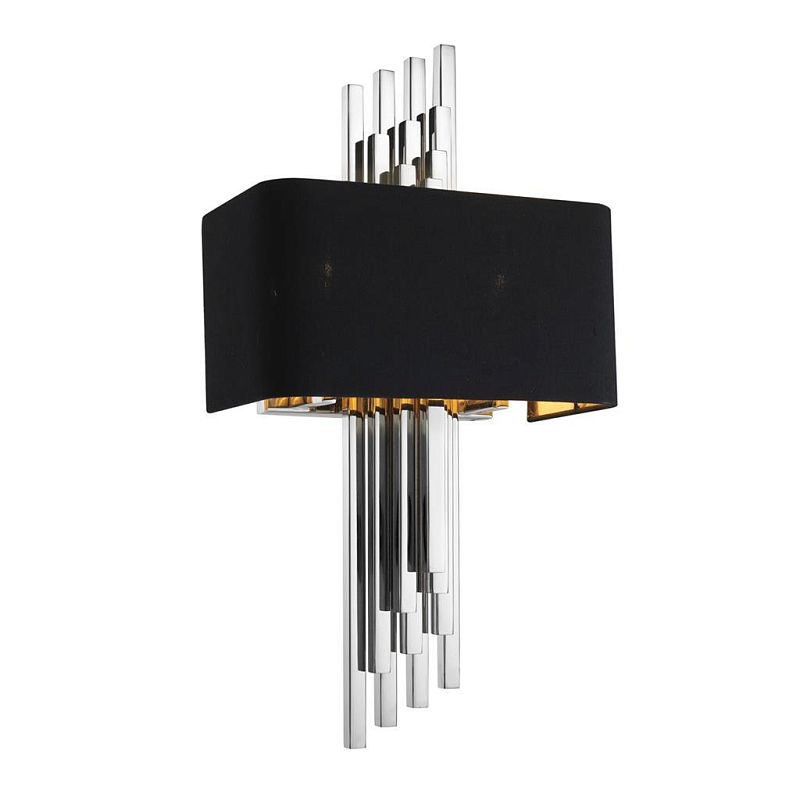 Бра Eichholtz Wall Lamp Caruso Nickel Никель Черный в Липецке | Loft Concept 