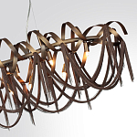 Люстра подвесная линейная с переплетенными металлическими лентами и цепочками Atlantis Chain варинант исполнения - 5 | Loft Concept в Липецке