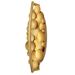 Бра светодиодное из многослойных золотых дисков Metal Disc Chandelier варинант исполнения - 4 | Loft Concept в Липецке