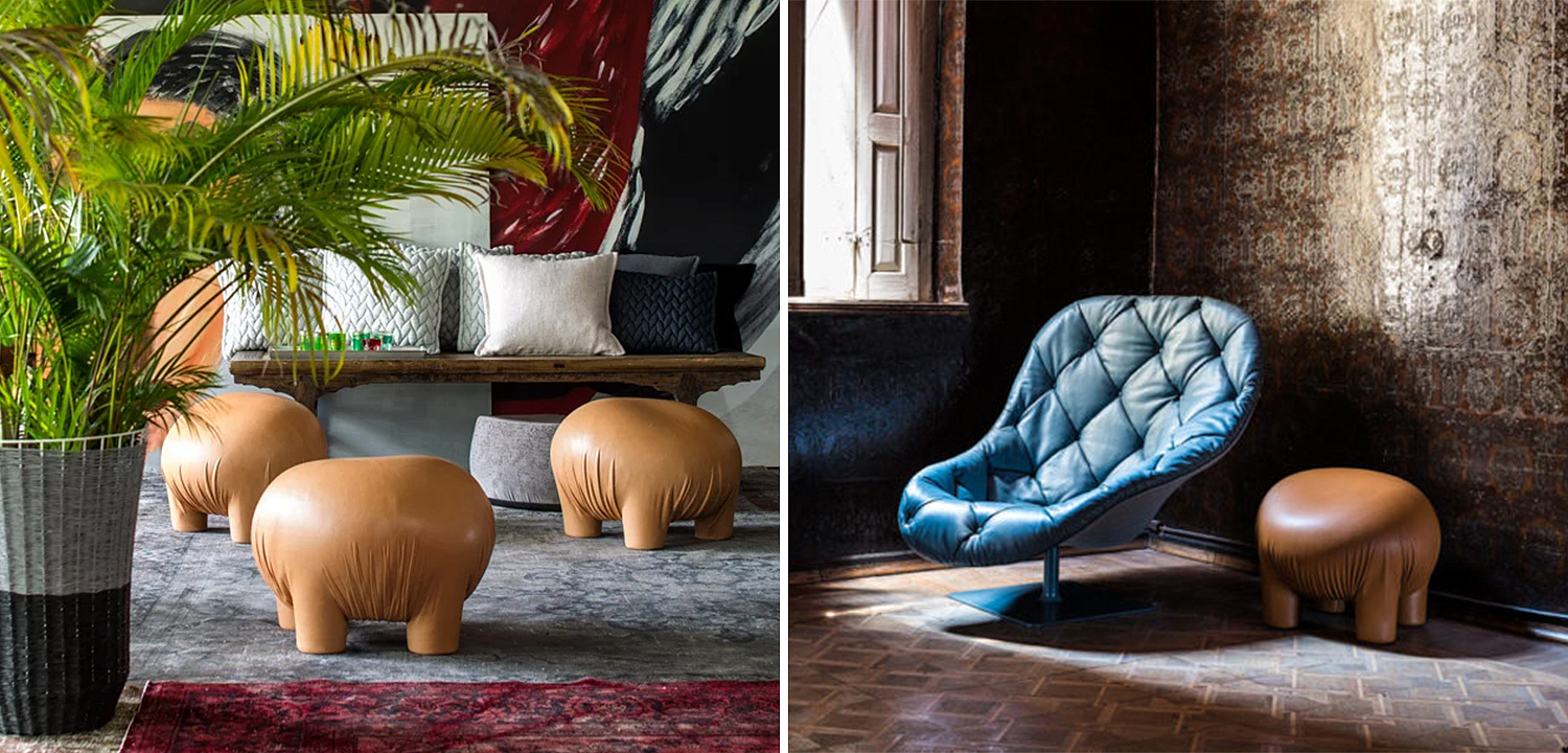 Пуф Натуральная кожа Anomaly дизайн Moroso Leather Пуф Натуральная кожа Anomaly дизайн Moroso Leather - Loft-Concept в Липецке