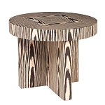 Столик журнальный круглый с полосатым узором Zebroids варинант исполнения - 1 | Loft Concept в Липецке