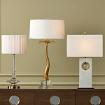 Настольная лампа с прозрачным корпусом и фактурным абажуром Charm and Luxury варинант исполнения - 3 | Loft Concept в Липецке