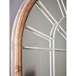 Зеркало-окно настенное в венецианском стиле с деревянной рамой бежевого цвета Venetian Smooth варинант исполнения - 7 | Loft Concept в Липецке