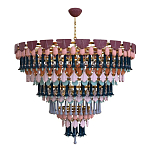 Люстра круглая с декором из разноцветных элементов в виде листьев Changing Seasons варинант исполнения - 3 | Loft Concept в Липецке