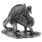 Декоративная статуэтка Дракон Dragon Black Silver Statuette варинант исполнения - 4 | Loft Concept в Липецке