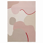 Плед из хлопка бежевого цвета с абстрактным принтом Elysian Flow Peach варинант исполнения - 1 | Loft Concept в Липецке