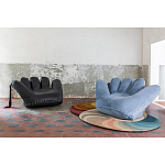 Дизайнерское плюшевое розовое кресло в форме руки Poltronova Joe Plush Taffy Pink Armchair варинант исполнения - 7 | Loft Concept в Липецке