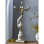 Подсвечник белый Попугай из фарфора с бронзовыми элементами Eden Garden варинант исполнения - 4 | Loft Concept в Липецке