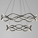 Люстра подвесная с волнообразным черным каркасом Black Tsunami варинант исполнения - 1 | Loft Concept в Липецке
