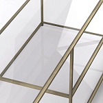 ТВ-тумба из стекла и металла Tingey Metal Glass TV Stand варинант исполнения - 3 | Loft Concept в Липецке