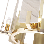 Люстра подвесная круглая с мраморными прямоугольными вставками и золотым основанием Диаметр 55 см Marble square Chandelier варинант исполнения - 3 | Loft Concept в Липецке